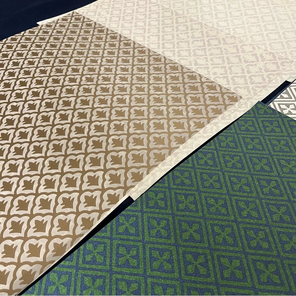 Pack of 10 Large Geometric Repeat Small Patterns Arts & Crafts Wallpaper Sheets